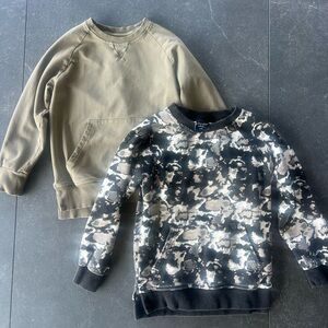 Little Bipsy neutral Camouflage calico and Olive green Kids Sweatshirts